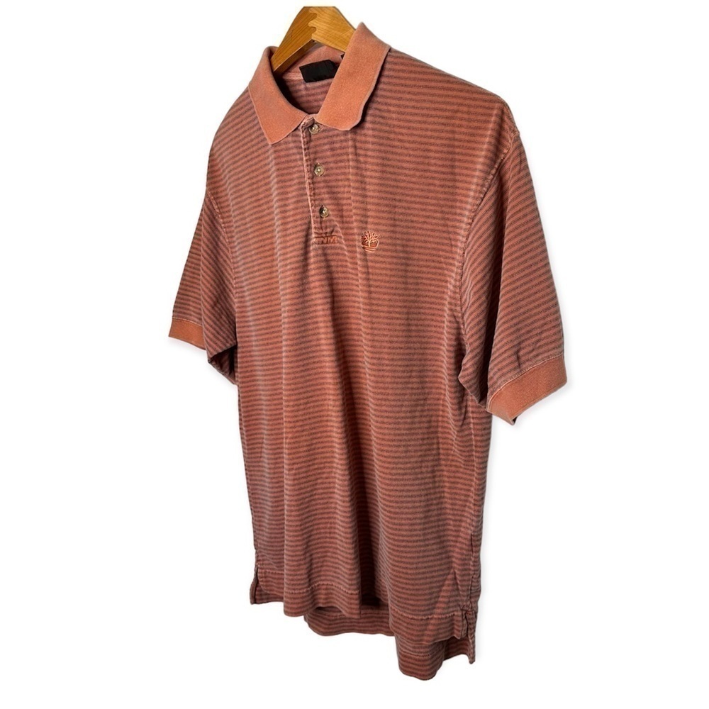 Timberland Weathergear‎ Striped Short Sleeve Quarter Button Shirt Size M - Picture 2 of 6